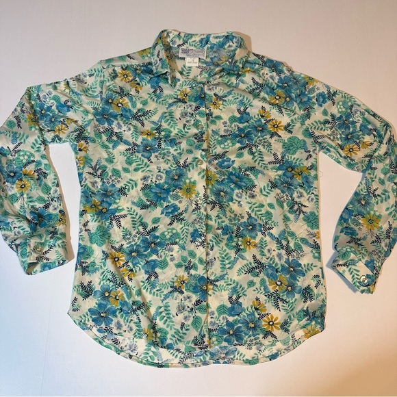 Vintage 70s Cape Cod Match Mates Polyester Blouse - Picture 1 of 8